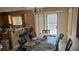 Dining room with a table and chairs, next to kitchen with access to outdoor space at 845 Bladensburg St, Las Vegas, NV 89110