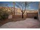 Landscaped backyard with a concrete patio, flower bush and privacy wall at 1136 Paradise Garden Dr, Henderson, NV 89002