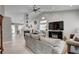 Spacious living room features a fireplace, high ceilings, and ample seating at 209 Tamarack Dr, Henderson, NV 89002