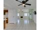 Open floor plan with living room, kitchen, tile floors, and fireplace at 2116 Cameron St, Las Vegas, NV 89102