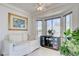 Charming breakfast nook with comfortable seating and a built-in cabinet with coffee service at 2545 Banora Point Dr, Las Vegas, NV 89134
