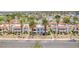 Aerial street view of the community showcasing the building exteriors, landscaping, and parking at 5012 Newport Cove Dr # C, Las Vegas, NV 89119