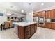 Gourmet kitchen with stainless steel appliances and central island at 5872 Revital Ct, Las Vegas, NV 89131