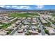 Stunning aerial view of the neighborhood, highlighting the community layout, landscaping, and access to nearby amenities at 7300 Fresh Harvest Ave, Las Vegas, NV 89131