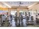 Well-equipped gym featuring cardio machines, weightlifting equipment and ceiling fans at 7332 Redhead Dr, North Las Vegas, NV 89084