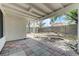 Backyard patio showing an outdoor living space and block wall fence at 7865 March Brown Ave, Las Vegas, NV 89149
