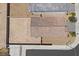 Aerial view of the home showing a large, undeveloped backyard and perimeter fencing at 8261 Selenite St, Las Vegas, NV 89113