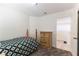 Bedroom with a single bed, neutral walls, and closet space, perfect for a guest room at 8436 Kawala Dr, Las Vegas, NV 89128