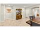 Open living area showcasing an elegant hutch and easy access to other parts of the home at 2333 Mundare Dr, Henderson, NV 89002