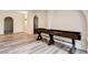 Game room featuring a shuffleboard table and custom doors at 4162 Matterhorn Way, Las Vegas, NV 89124