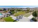 Aerial view of the community bocce ball court and lawn area with seating at 4290 Solace St, Las Vegas, NV 89135