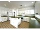 Functional kitchen equipped with white cabinets and an island at 4713 Vista Del Rey Ct, North Las Vegas, NV 89031