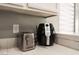 Kitchen counter with toaster and air fryer with light gray paint at 517 Casa Del Norte Dr, North Las Vegas, NV 89031