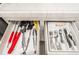 Organized kitchen drawers with silverware and cooking utensils neatly arranged at 517 Casa Del Norte Dr, North Las Vegas, NV 89031
