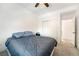 Comfortable bedroom features a ceiling fan, closet, and adjacent doorway at 6121 Mission Gorge Ct, Las Vegas, NV 89130