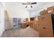 Bright bedroom, currently used for storage, offers versatility for various needs at 6121 Mission Gorge Ct, Las Vegas, NV 89130