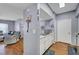 Updated kitchen with stainless steel sink and white cabinetry at 6650 W Warm Springs Rd # 1083, Las Vegas, NV 89118