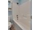 Bright bathroom with a white shower and tub at 7240 Wandering Star Ct, Las Vegas, NV 89131