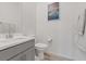 Stylish powder room with modern vanity, clean lines, and a neutral color palette at 778 Horizon Canyon Dr, Henderson, NV 89052