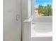 Bathroom with glass-doored shower and luxurious soaking tub at 8253 Pearl Oasis Ct, Las Vegas, NV 89139