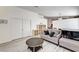 Spacious living room featuring hardwood flooring and neutral walls at 931 Highland Trails Ave, Henderson, NV 89015