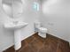 Modern bathroom featuring a pedestal sink at 9384 Hosner St, Las Vegas, NV 89178