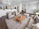 Bright, staged living room with modern furniture, neutral tones, and a cozy rug at 9384 Hosner St, Las Vegas, NV 89178