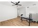 Bright bonus room featuring a ceiling fan and space for a home gym at 1990 Freeman Ct, Henderson, NV 89014