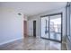 Bright bedroom featuring marble floors, balcony access, and a spacious walk-in closet at 222 Karen Ave # 2308, Las Vegas, NV 89109