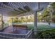 Community dog run featuring a shaded bench, artificial turf, and secure fencing at 222 Karen Ave # 2308, Las Vegas, NV 89109