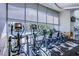 Fitness center featuring modern cardio equipment, large windows, and a bright, open layout at 222 Karen Ave # 2308, Las Vegas, NV 89109