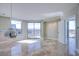 Spacious living room with marble floors, city views, and modern lighting at 222 Karen Ave # 2308, Las Vegas, NV 89109