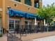 Delightful Luna Rossa restaurant featuring blue awnings and cozy outdoor seating at 30 Strada Di Villaggio # 429, Henderson, NV 89011