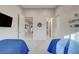 Bedroom featuring twin beds with blue bedding and a mounted tv at 3104 Conners Dr, Las Vegas, NV 89107