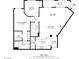 Detailed floorplan showcasing the layout, dimensions, and spatial relationships of the primary bedroom, kitchen and living areas at 38 E Serene Ave # 432, Las Vegas, NV 89123