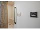 This bathroom features an accessible steam shower and a steamist control panel at 5401 Indian Hills Ave, Las Vegas, NV 89130