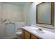 This bathroom features an accessible bathtub, single sink vanity, and built-in mirror at 5401 Indian Hills Ave, Las Vegas, NV 89130