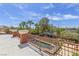 A beautiful view of the pool and landscaping from an upper level balcony at 6013 Jubilee Gardens Ave, Las Vegas, NV 89131