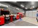 Spacious garage featuring ample workspace, tool storage, and overhead lighting at 6980 W Meranto Ave, Las Vegas, NV 89178