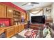 Charming den featuring custom built-ins, and a comfortable seating area, perfect for relaxation at 7959 Palace Monaco Ave, Las Vegas, NV 89117