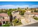 Overhead view of the property highlighting landscaping, solar panels, and a tranquil neighborhood setting at 922 Lloyd George Dr, Henderson, NV 89052