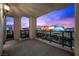 Outdoor balcony view showcases the Las Vegas skyline at twilight at 1 Hughes Center Dr # 1901, Las Vegas, NV 89169