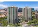 Scenic view of luxurious condos surrounded by well-manicured landscaping and city views at 1 Hughes Center Dr # 1901, Las Vegas, NV 89169