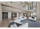 Expansive living room featuring high ceilings, stylish white sofas, and floor-to-ceiling windows at 1 Hughes Center Dr # 1901, Las Vegas, NV 89169