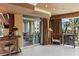 Charming balcony view of an exterior facade featuring comfortable seating and lush greenery at 1 Hughes Center Dr # 308, Las Vegas, NV 89169