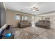 Spacious living room with modern furniture and a decorative rug at 1073 Via Della Costrella, Las Vegas, NV 89101