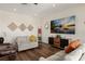 Bright living room showcasing modern decor, wood floors, and comfortable seating at 1309 Vista Del Monte Dr, Mesquite, NV 89027