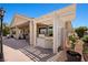 Outdoor space with built-in barbecue, pergola, outdoor patio, and desert landscaping at 1309 Vista Del Monte Dr, Mesquite, NV 89027
