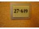 Hotel room number 27-619 with Braille sign underneath at 145 E Harmon Ave # 27619, Las Vegas, NV 89109