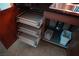 Under sink storage with pull out trays at 145 E Harmon Ave # 27619, Las Vegas, NV 89109